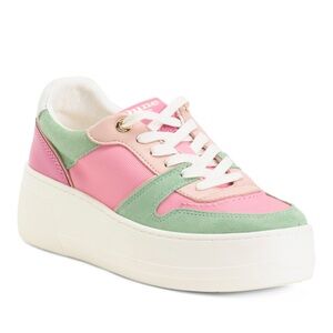 Dune London Pink and Green Women's Sneakers